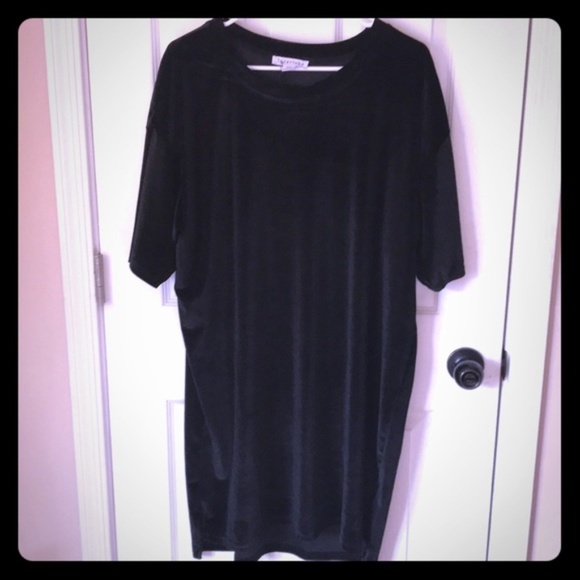 Black Velvet Dress - Picture 1 of 8